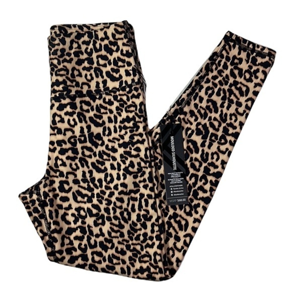 #2 Kyodan Animal Print‎ High Waisted Molded Silhouette Leggings Size Small